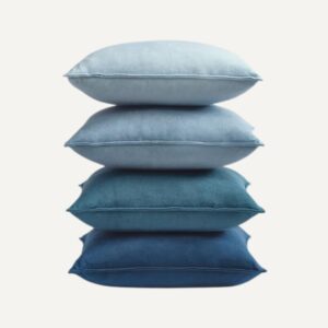 Samtkissen – Blau Set